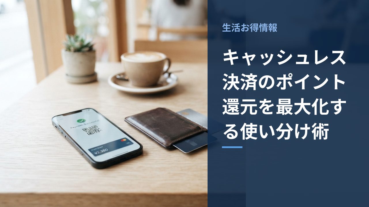 キャッシュレス決済のポイント還元を最大化する使い分け術