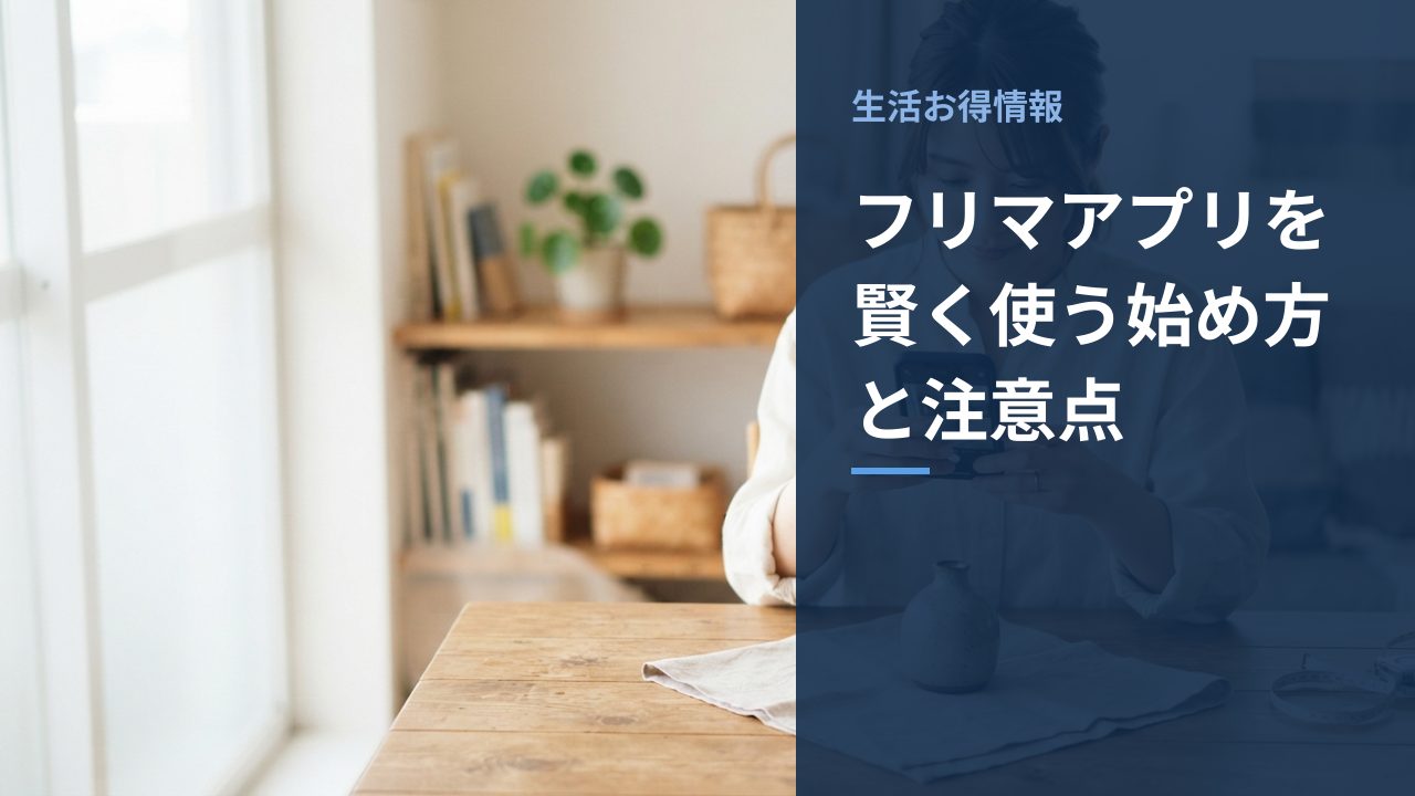 フリマアプリを賢く使う始め方と注意点を示すイメージ画像