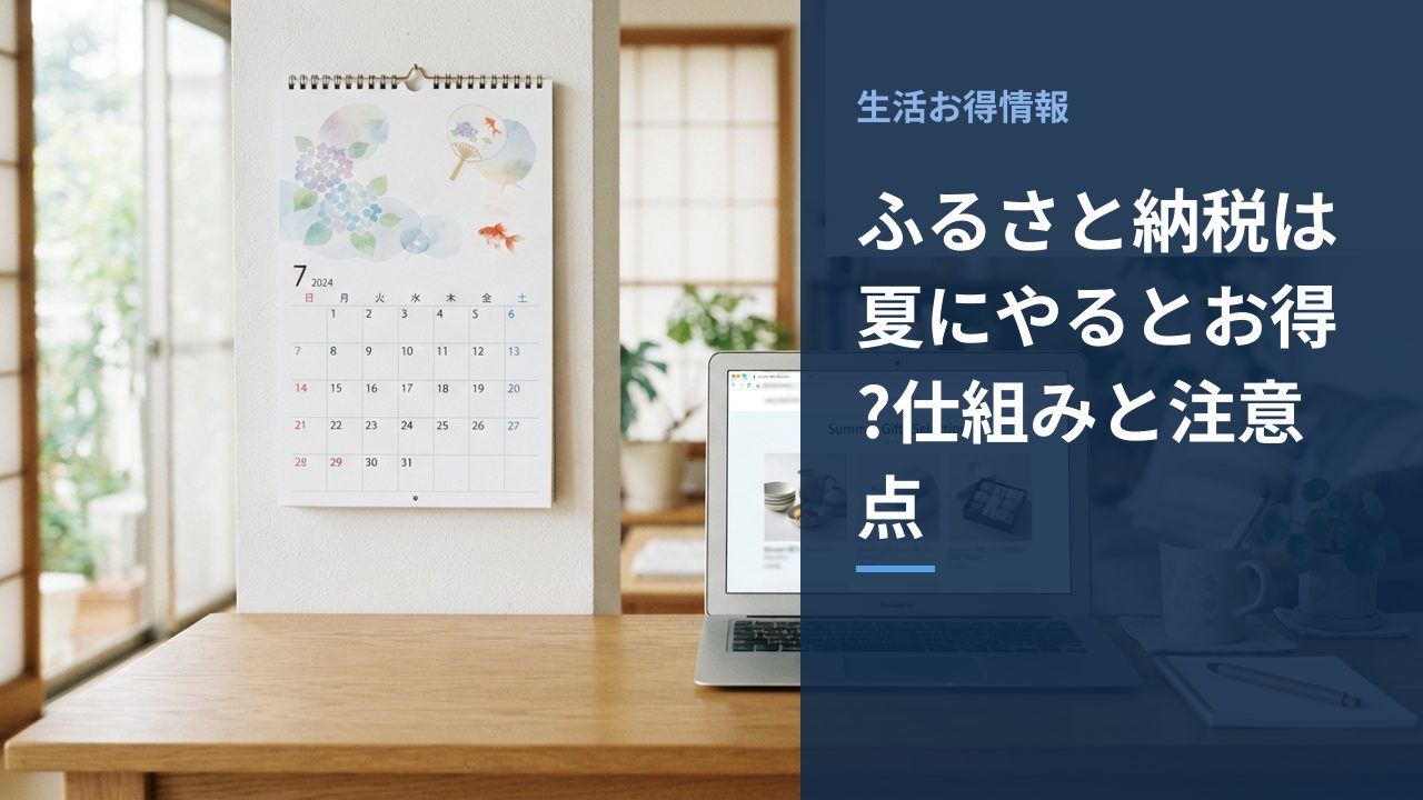 ふるさと納税の返礼品選びをイメージした夏の写真