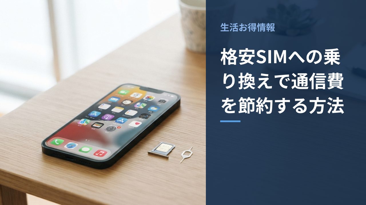 格安SIMへの乗り換えで通信費を節約する方法