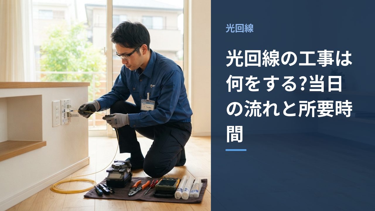 光回線の工事は何をする?当日の流れと所要時間
