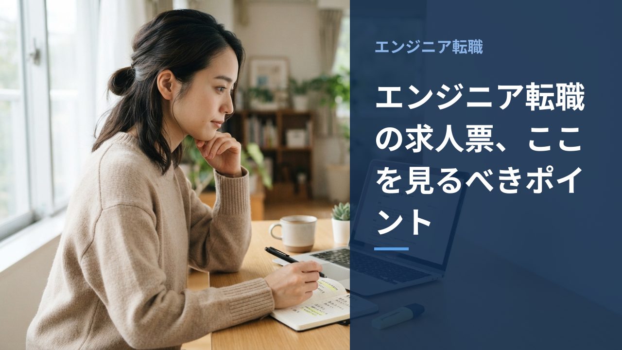 エンジニア転職の求人票、ここを見るべきポイント