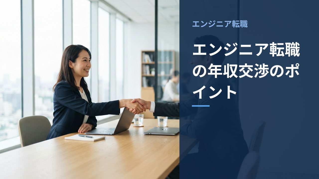 エンジニア転職の年収交渉のポイントを示すイメージ画像