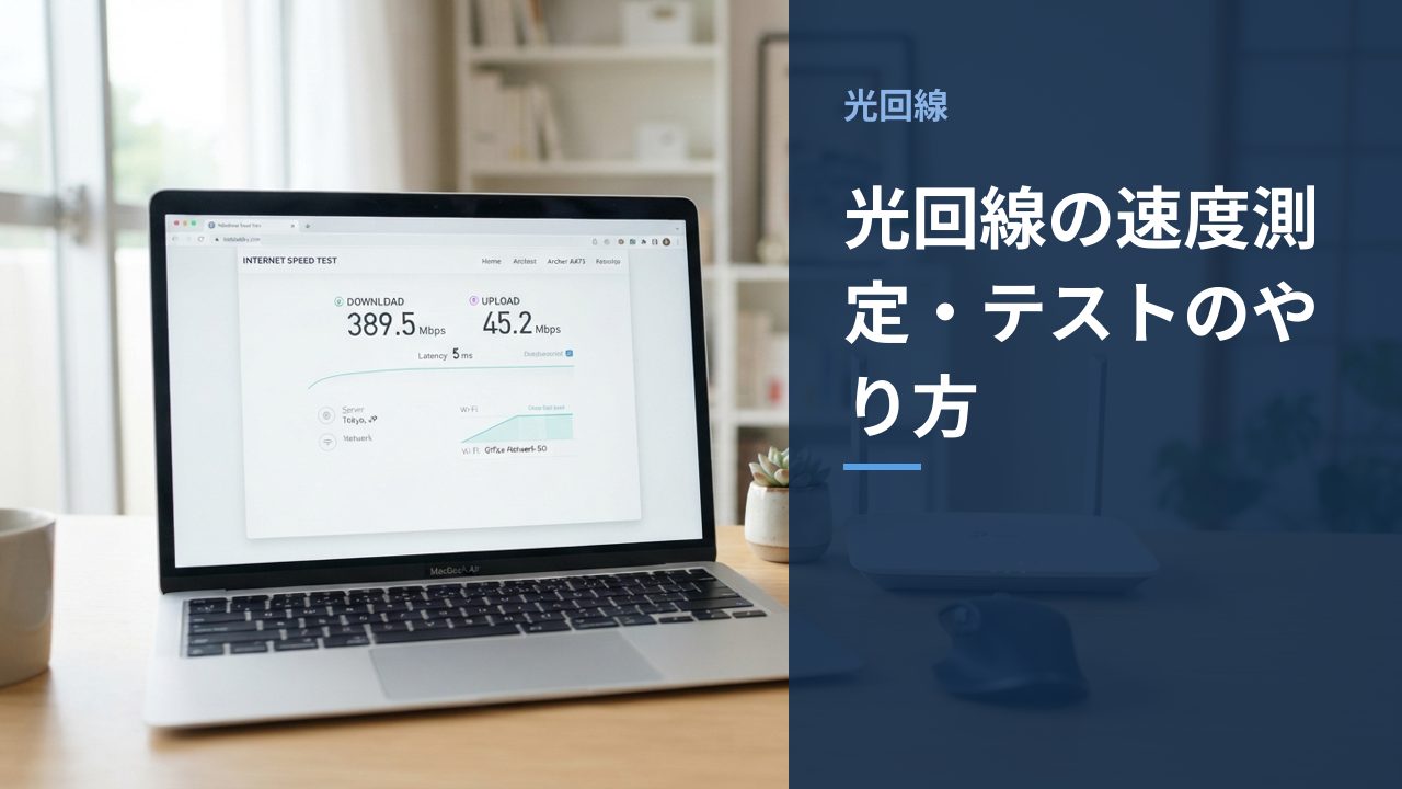 光回線の速度測定・テストのやり方