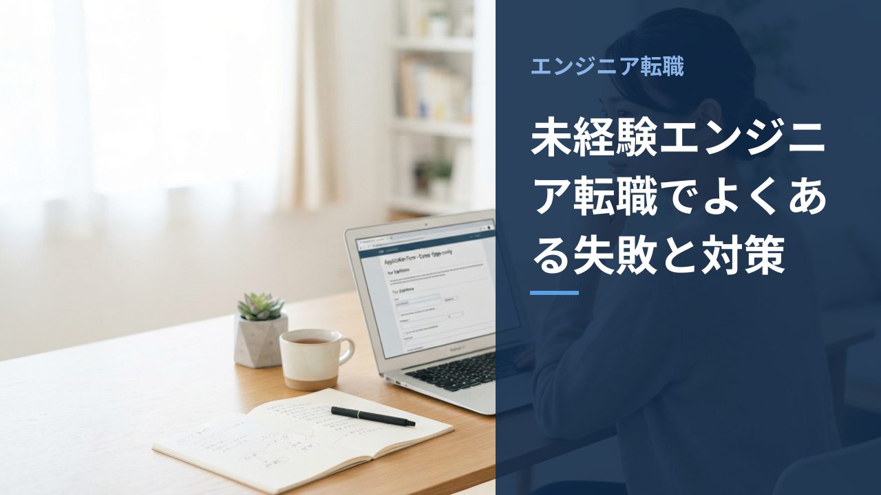 未経験エンジニア転職でよくある失敗と対策を示すイメージ画像