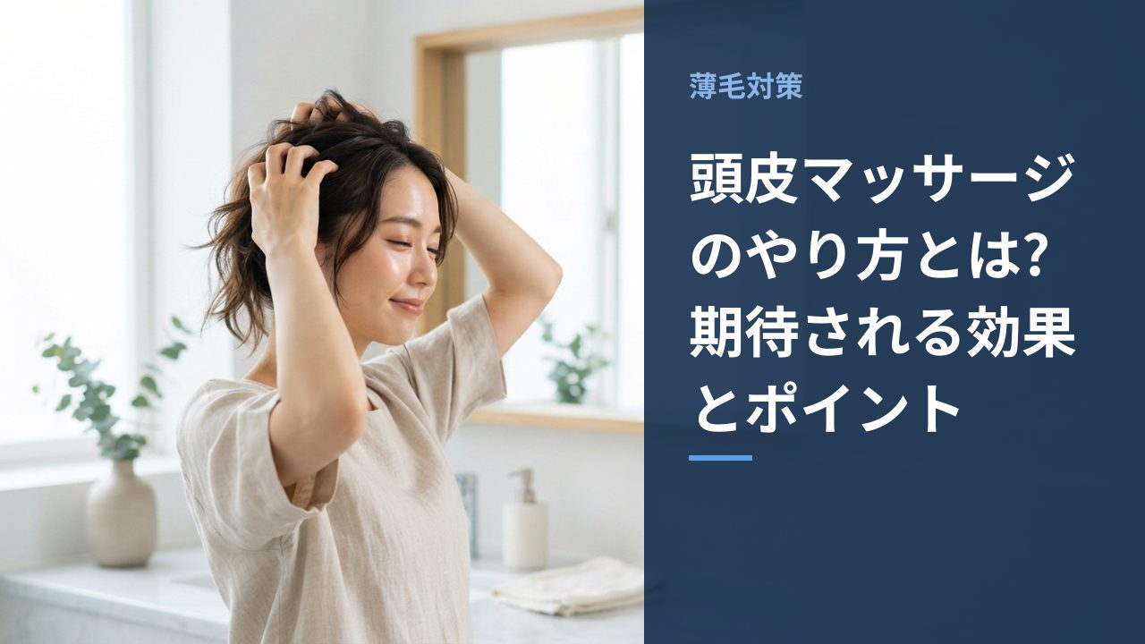 頭皮マッサージのやり方を示すイメージ画像